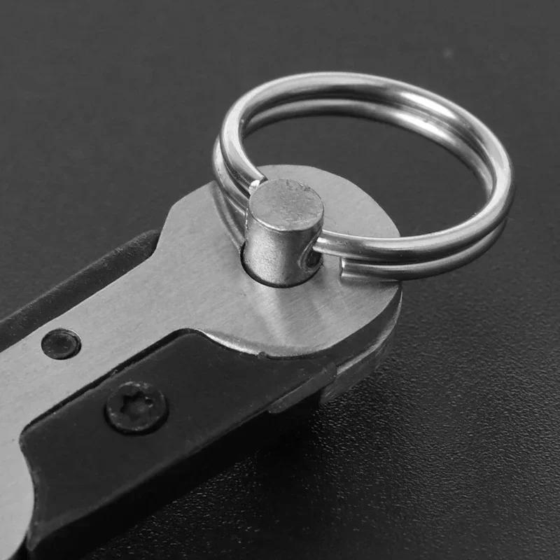 Ножницы Практичные Мини-ножницы с пружинным фиксатором Дизайн против потери Инструменты для улицы с кольцами для ключей Подходят к кольцам для ключей