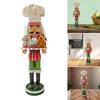 Stylish Festival Nutcrackers Soldiers Sturdy Wood Christmas Figurines for Indoor Holiday Decoration Home Accessory