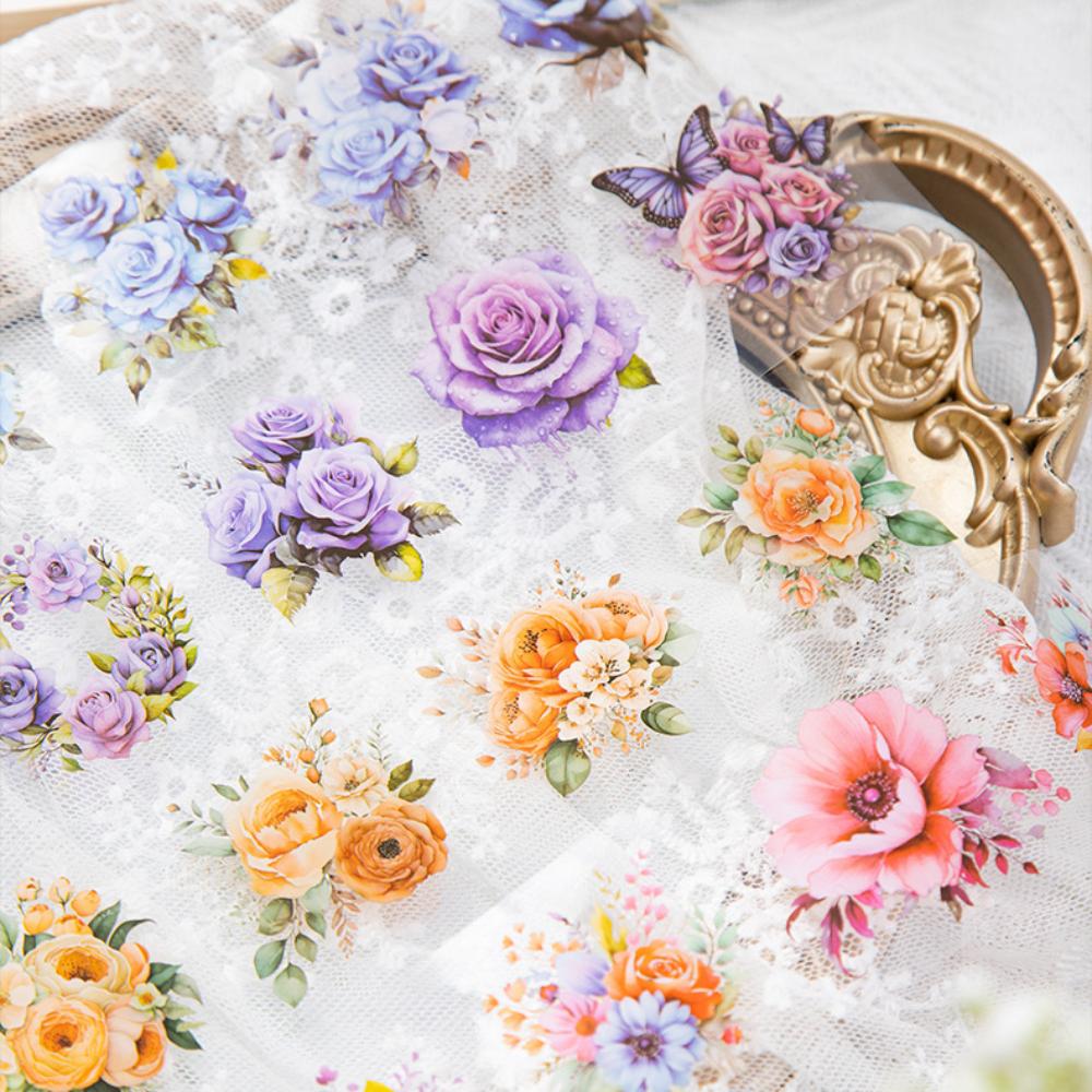 Plant Flower Lovers PET Washi Tape Mr.Paper Masking Tape DIY Sticker Set