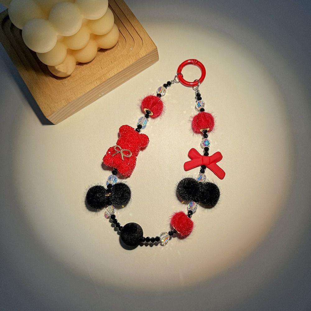 Бусины Медведь Телефон Шнур Y2k Сумка Подвеска Подвесной Роскошный Автомобиль Брелок Сумка Декор