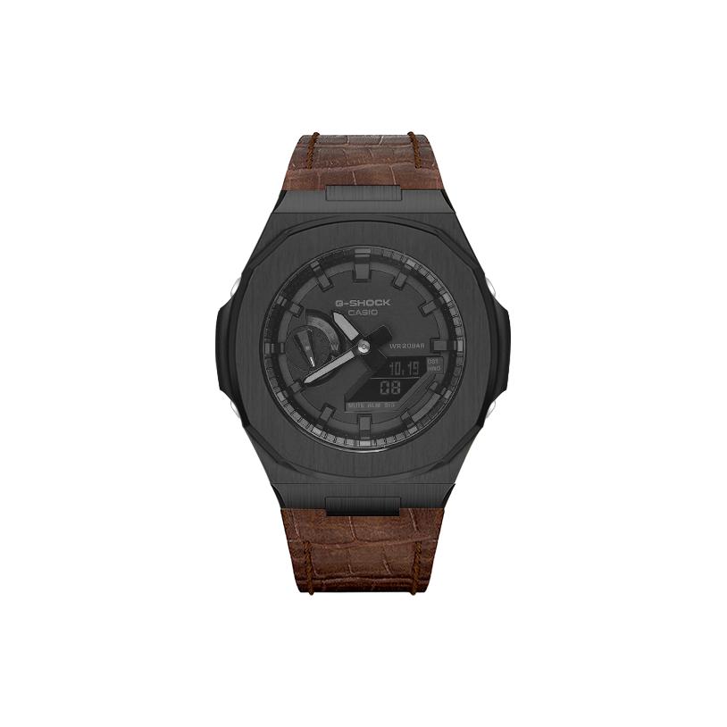 Casio Коллекция Custom Collection Часы Duke Honor с кварцевым механизмом Унисекс Черный циферблат GA-2100-1A1(Watch8--)