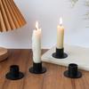 1/4/6Pcs Round Candlestick Holder Elegance Tables Decor Wedding Iron Party Centerpieces Matte Black Candle Holder