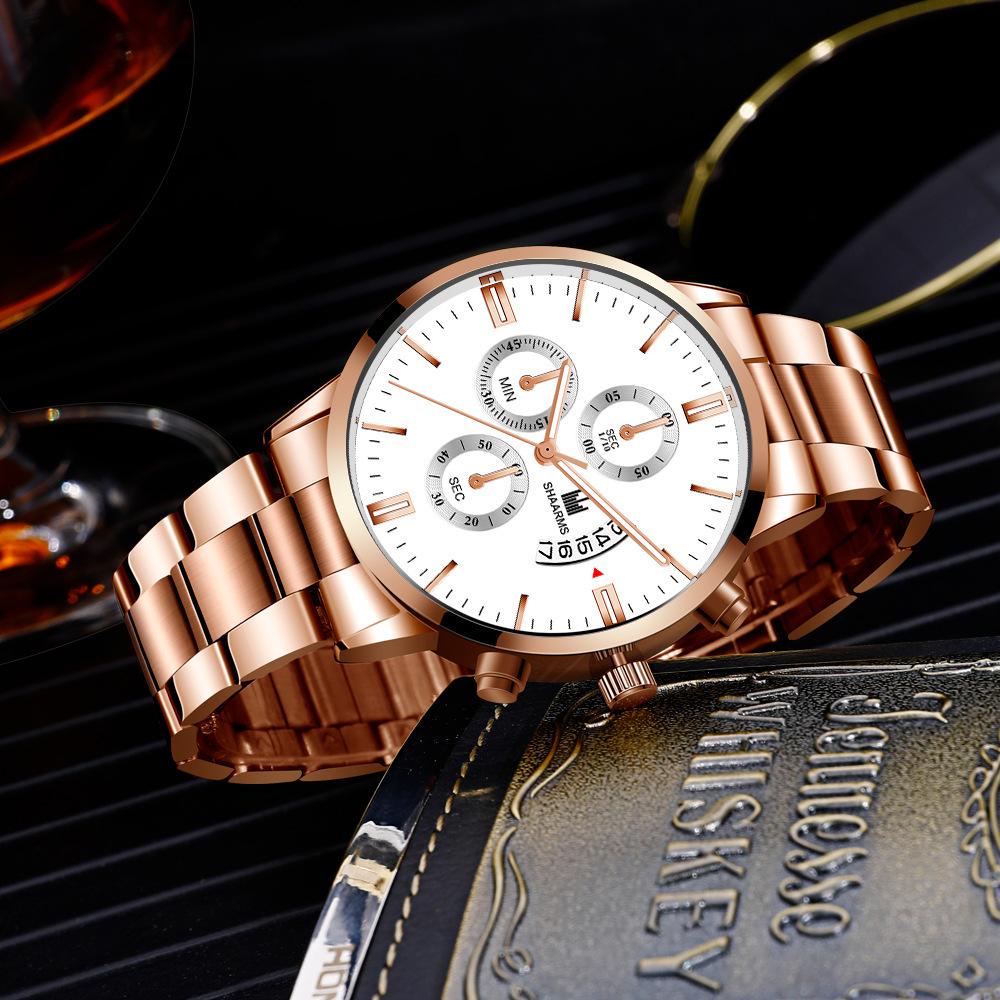 Men'S All-Steel Watch Luxury Waterproof Quartz Watch Charm Men'S Business Sports Watch