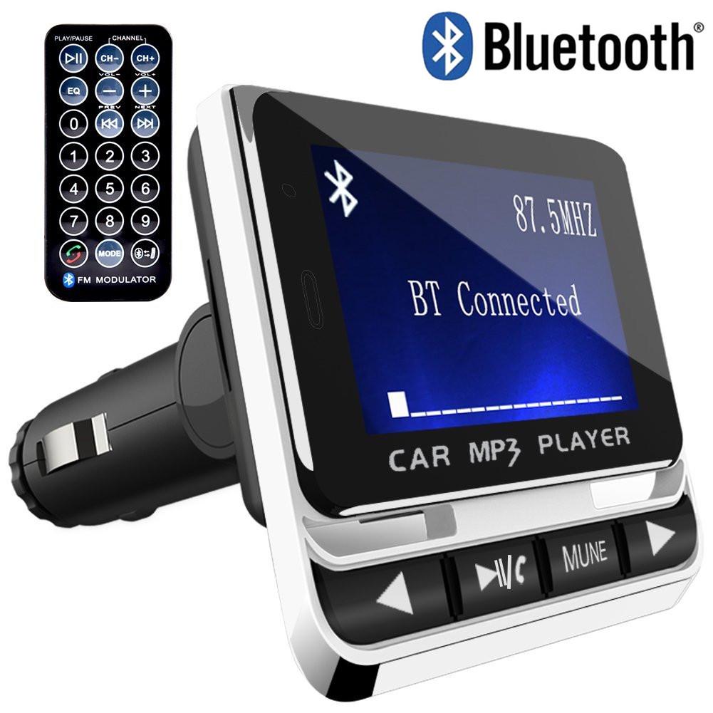 Большой ЖК-дисплей Беспроводной FM-передатчик Bluetooth автомобильный музыкальный плеер Supoort TF / SD / MMC / MP3 / CD / DVD