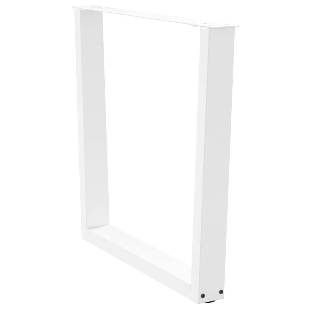 Dining Table Legs V Shape 3 Pieces White 80 x (72 73.3) cm Steel