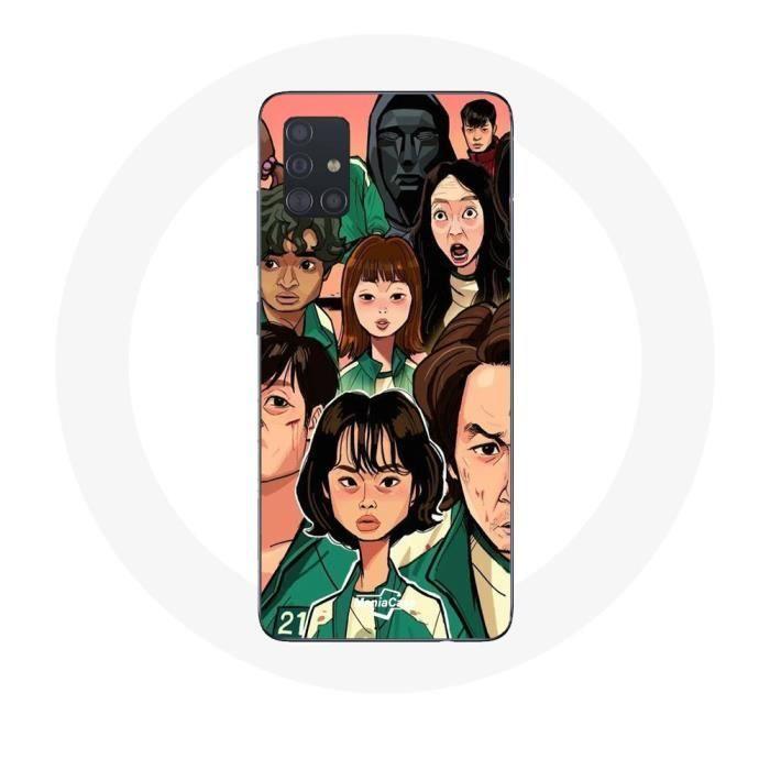 Case for Samsung Galaxy A71 Squid Game Poster Characters Fanart