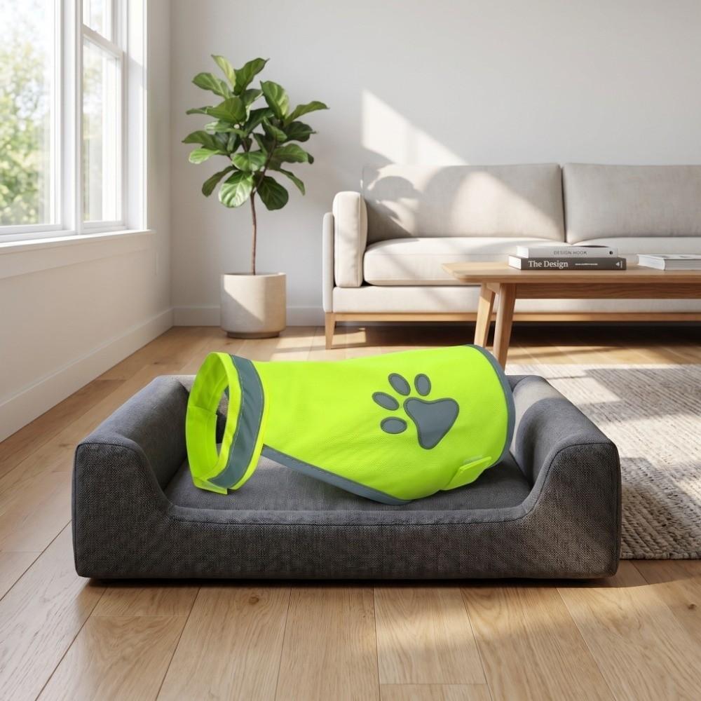 Adjustable Puppy Visibility Jacket Reflective Pet Fluorescent Clothes  for Walking Night