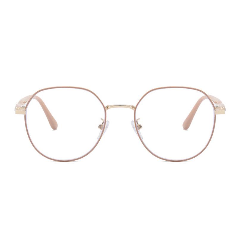 2025 Женские металлические многоугольные очки для чтения высокой четкости с защитой от синего света - Модный, Молодежный вид