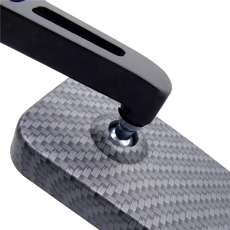 1 пара новых универсальных мотоциклетных прочных модифицированных зеркал с поворотом на 360 градусов, прямоугольных зеркал заднего вида, черный цвет нити