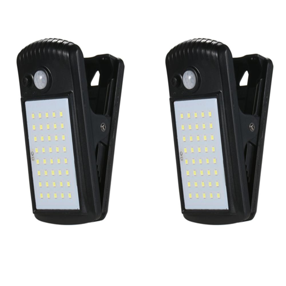 Светодиодный солнечный светильник на прищепке, умный, с датчиком движения, для улицы, для сада, водонепроницаемый, уличный светильник для палатки, гаража, двора, высокой яркости