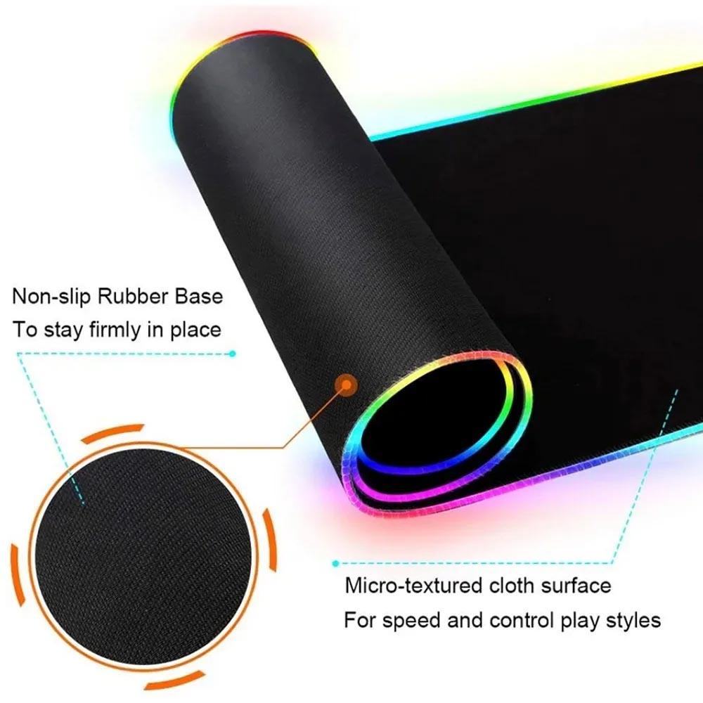 Коврик для мыши Черепашки-ниндзя Геймерский RGB Коврик для стола Коврик для клавиатуры Игровые ноутбуки Светодиодный коврик для мыши Защита стола Аниме Мышь