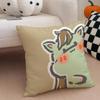 Cute Surprise Animals In The Twelve Zodiac Signs Cushion Cover Throw Pillow Cover Hidden Button Durable Polyester Chair Cushion