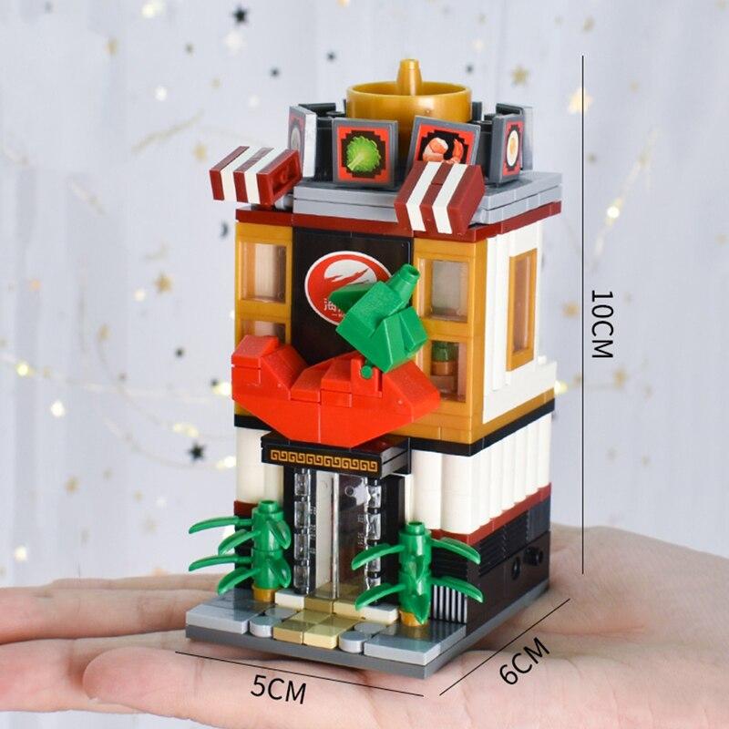 LOZ 1627 городской уличный горшок, продовольственный магазин, ресторан, архитектурная модель, мини-блоки, кирпичи, строительные игрушки без коробки