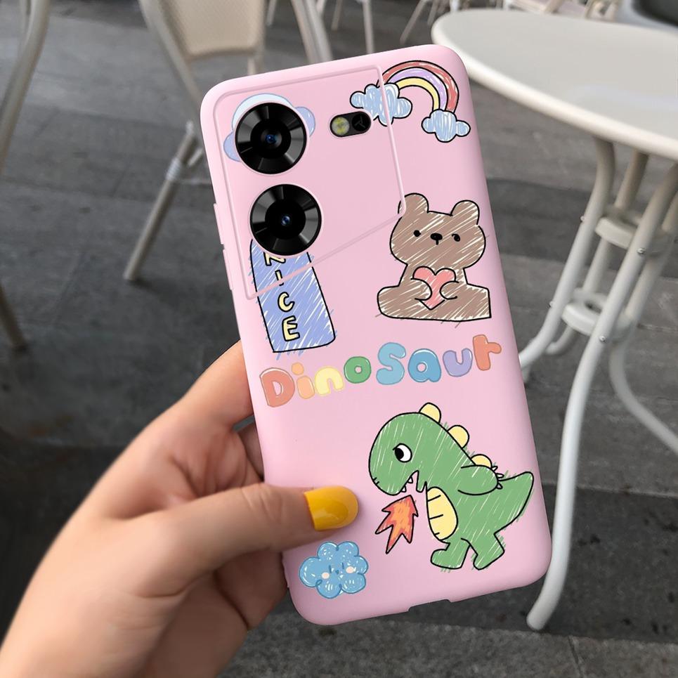 Мягкий силиконовый чехол для телефона Tecno Pova 5 POVA5 Чехол 2023 Новый модный классный стиль Мультяшный дизайн Coque Оболочка Мягкий силиконовый футляр