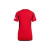 Adidas X Manchester United Second Away 2023/24 Домашняя футболка с коротким рукавом и принтом в виде полосок, женская футболка, красный IP1735