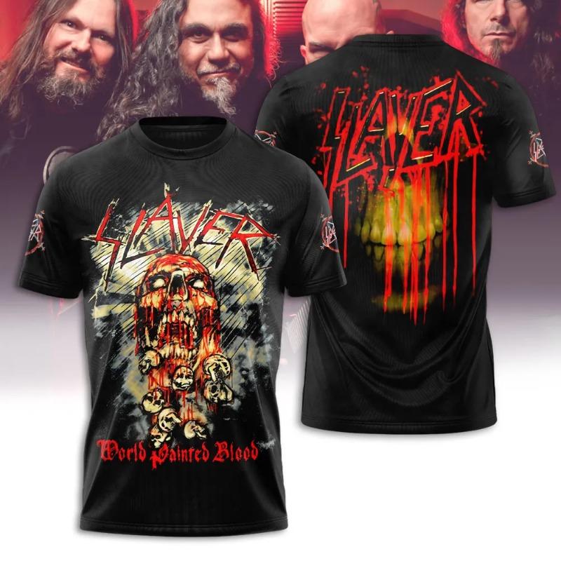 Rock Band Slayer 3d Printing T-shirt Men Women Fashion Casual Man Short Sleeve Tshirt Hip Hop Tops Tees O Neck Men Clothes