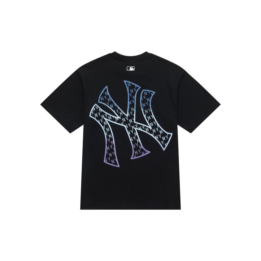 New MLB MONOGRAM Collection New York Yankees SS24 T Shirt Unisex Black 3ATSM1643-50BKS