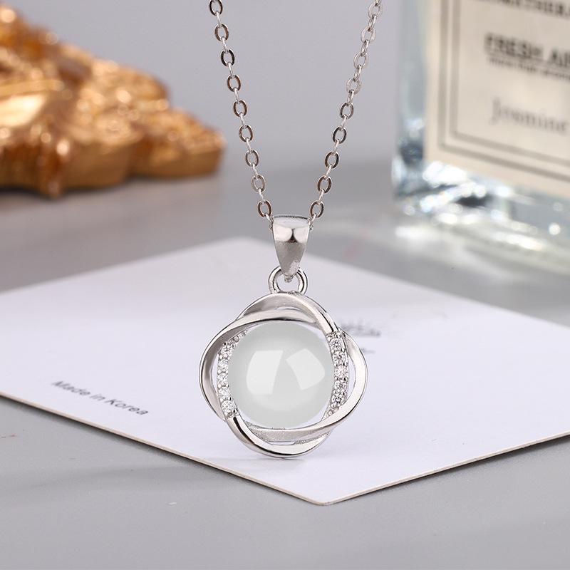 Этническое колье с подвеской из циркона и зеленого агата с желтым, красным, белым халцедоном для женщин