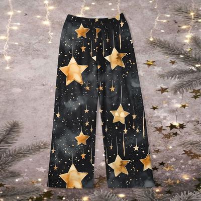 Женские зимние брюки, длинные брюки, принтованные брюки