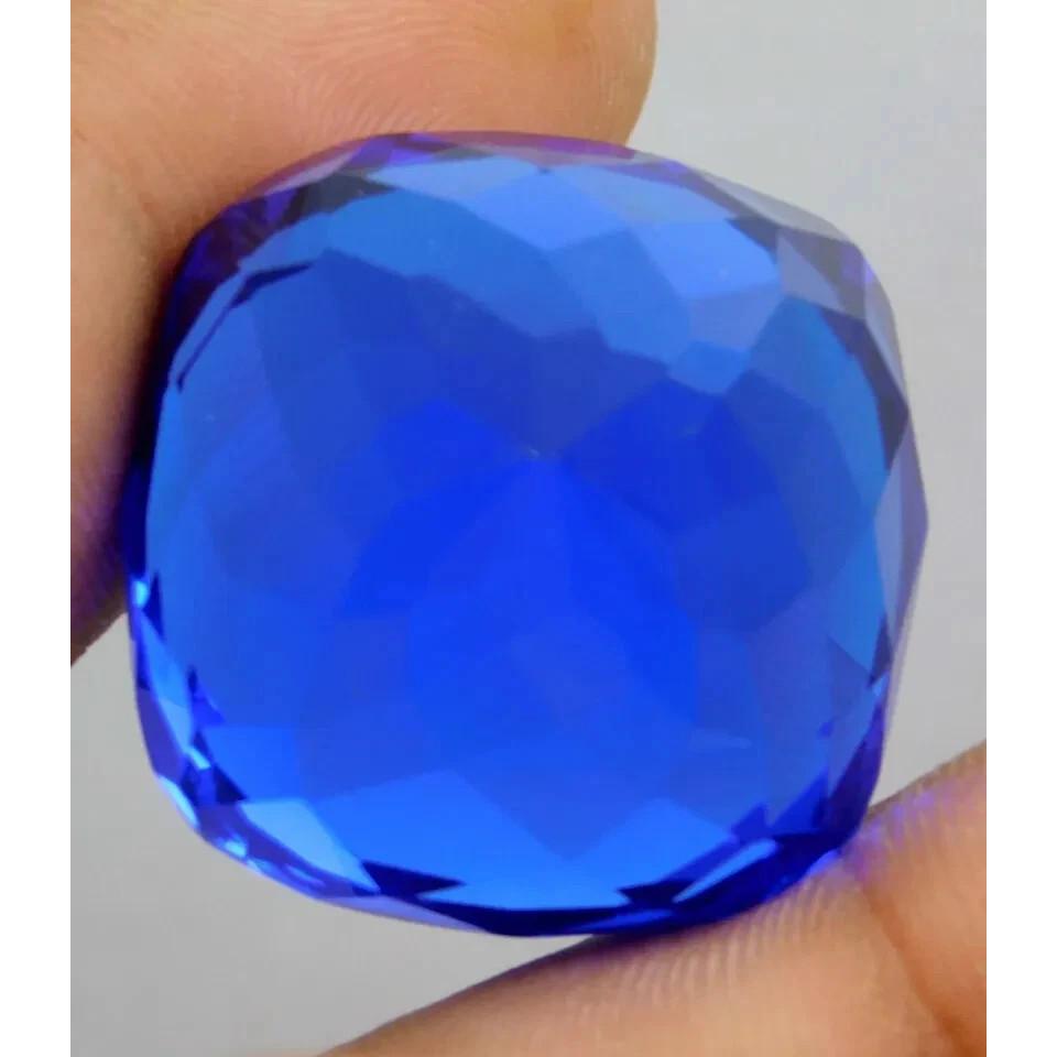 Natural Blue Tanzania Tanzanite Cushion Cut 91.10 Ct Fabulous Gemstone
