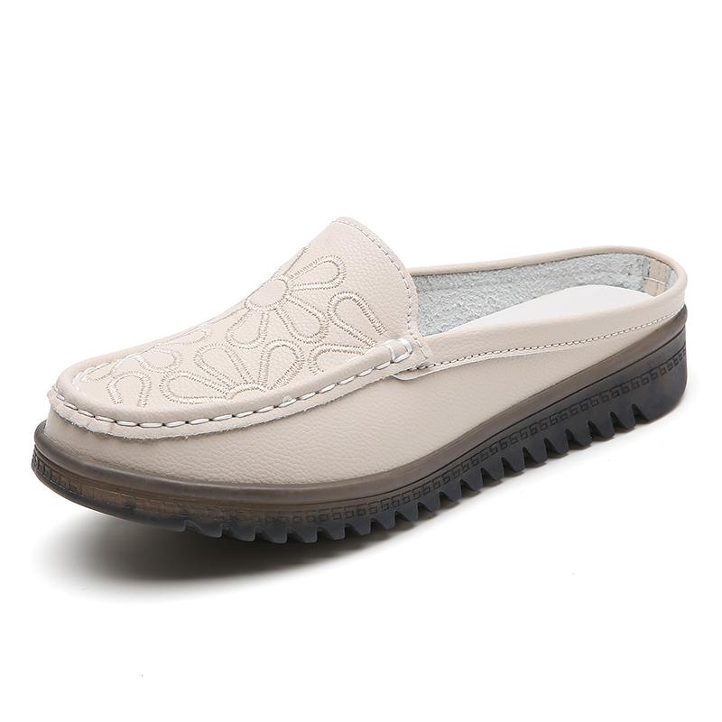 Модные женские повседневные туфли-лоферы Легкие балетки Вышитые полуботинки с поддержкой Удобные женские мягкие классические туфли для ходьбы