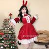 Сексуальное Сексуальное Чистое Вожделение Рождественское Платье Новогодний Зайчик Сексуальная Униформа Горничной Костюм Платье для Свиданий Большого Размера