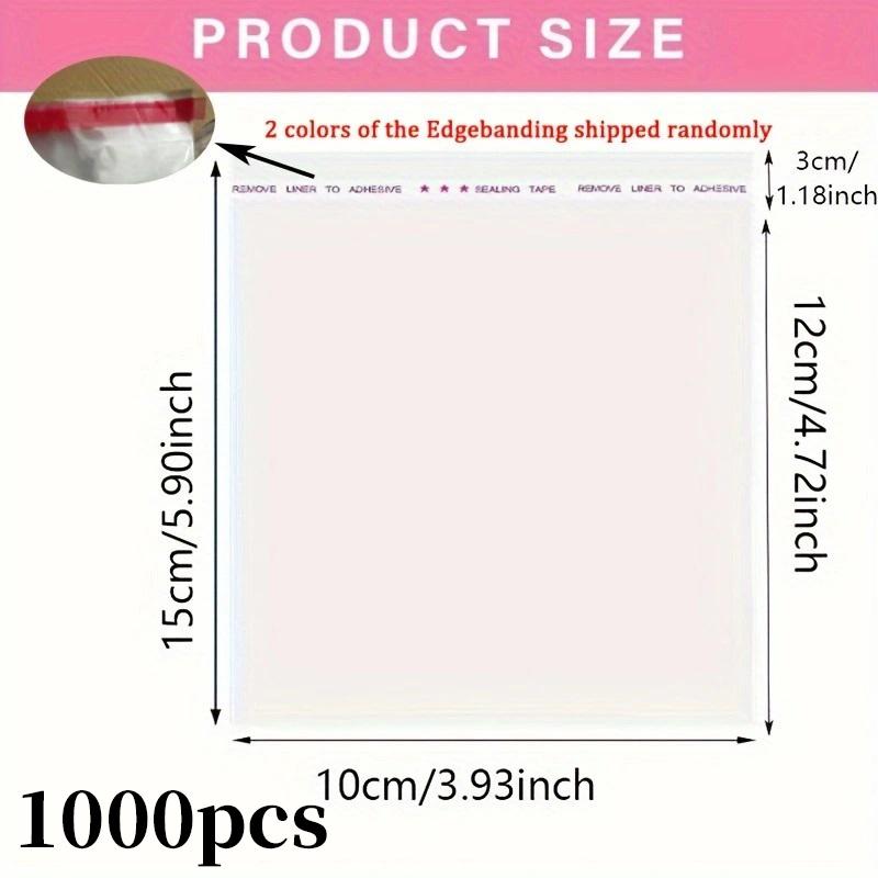 1000pcs Self-adhesive Transparent Cellophane OPP Gift Bags for Candy, Cookies, Snack, Jewelry, Hair Clips, Stationery, Biscuit, Food Packaging, Baking