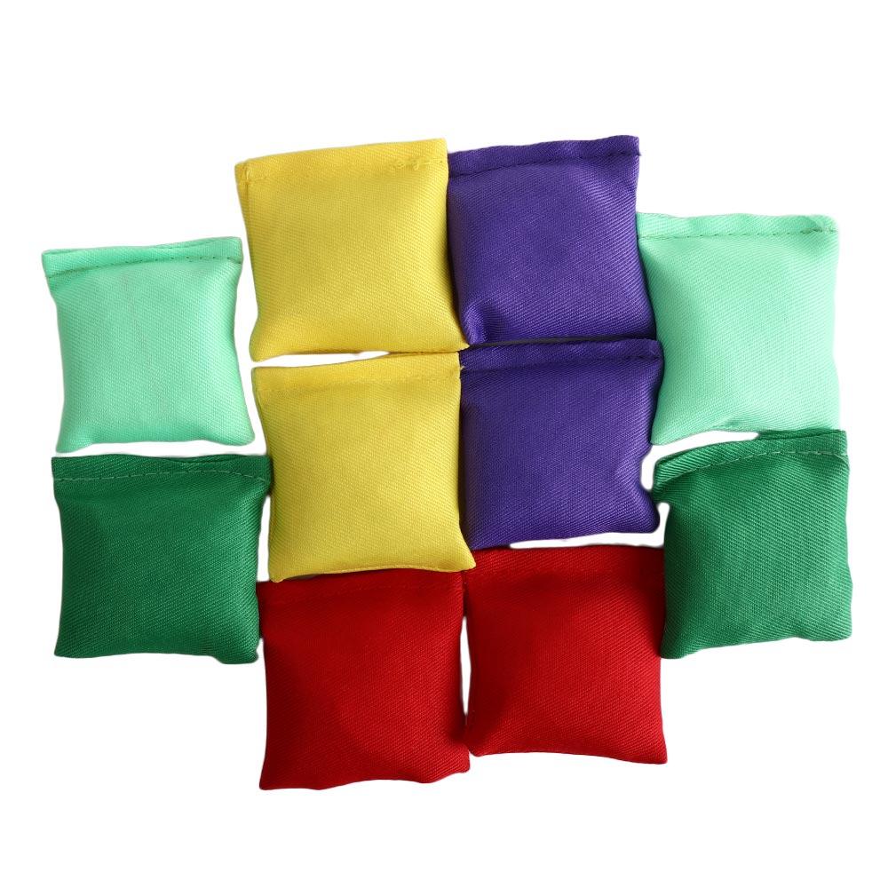 10Pcs Mini Bean Bag Multi Color Portable Cloth Sand Bag Throwing Toy Children'S Interactive Toy Outdoor Sports Throwing Game