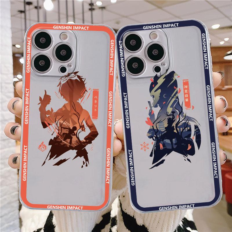 Прозрачный чехол Game Genshin Impact для Apple iPhone 14 11 13 12 Pro 7 8 Plus XR X XS Max 6 6S 13Pro, силиконовый чехол для телефона