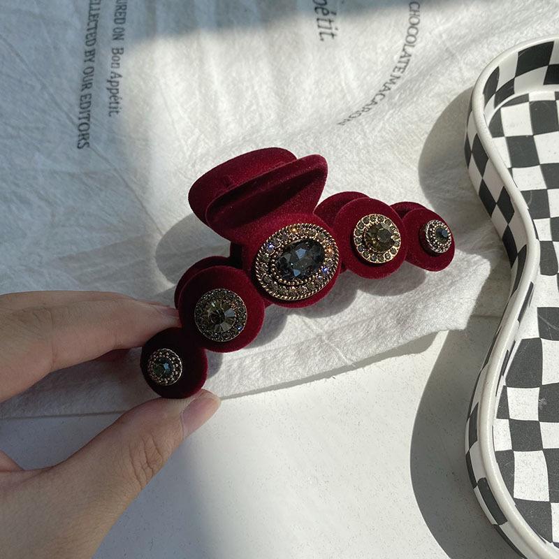 Барочные хрустальные заколки для волос, украшения для женщин, китайский бутик, головной убор, роскошные украшения для волос ручной работы с драгоценными камнями, заколки