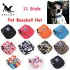 Adjustable Puppy Supply Summer TAILUP Dog Sun Hat Baseball Cap Cotton Canvas Pet