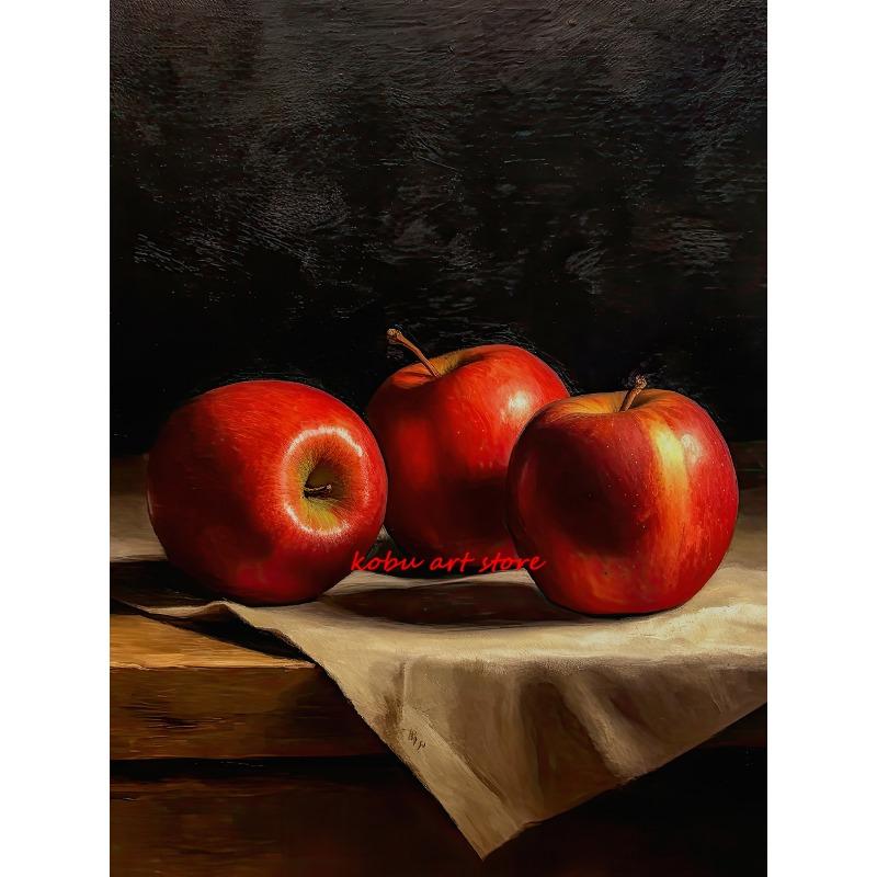 Pomegranate Apples Grapes Kitchen Fruit Food Bread Still Life Vintage Posters Canvas Printing Wall Art Picture Living Room Decor