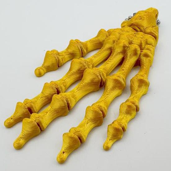 Брелок Yousheng в виде скелетной руки, с подвесной цепочкой, 3D-печатное украшение, дизайн с подвижными суставами, череп, ладонь, игрушка для снятия стресса на Хэллоуин