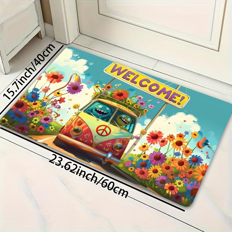 VIKAMA Cartoon Train Carpet Colorful Doormat Welcome Mat Soft Rug For Bedroom Carpet For Live Room Bathroom Mat Home Decor