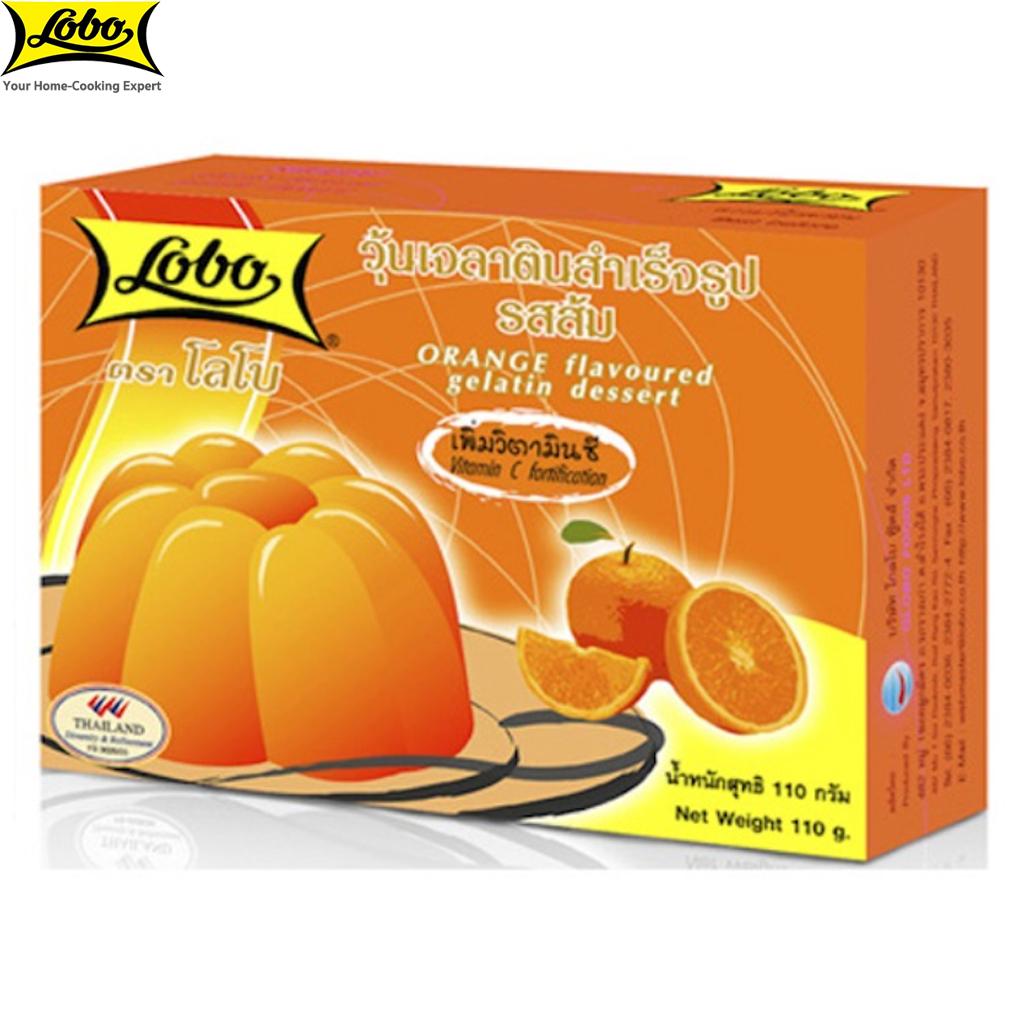 Lobo Желатиновый десерт со вкусом апельсина, на 2 порции, Тайский десерт, 110 г