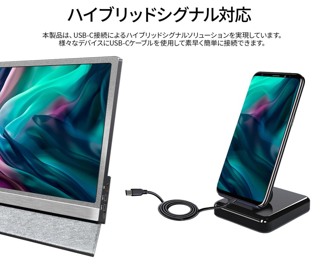 JAPANNEXT дюймовый мобильный монитор IPS панель 4K UHD 3840x2160 разрешение с умным чехлом PC 15.6 (Тип C/Совместимый с MAC/Встроенный