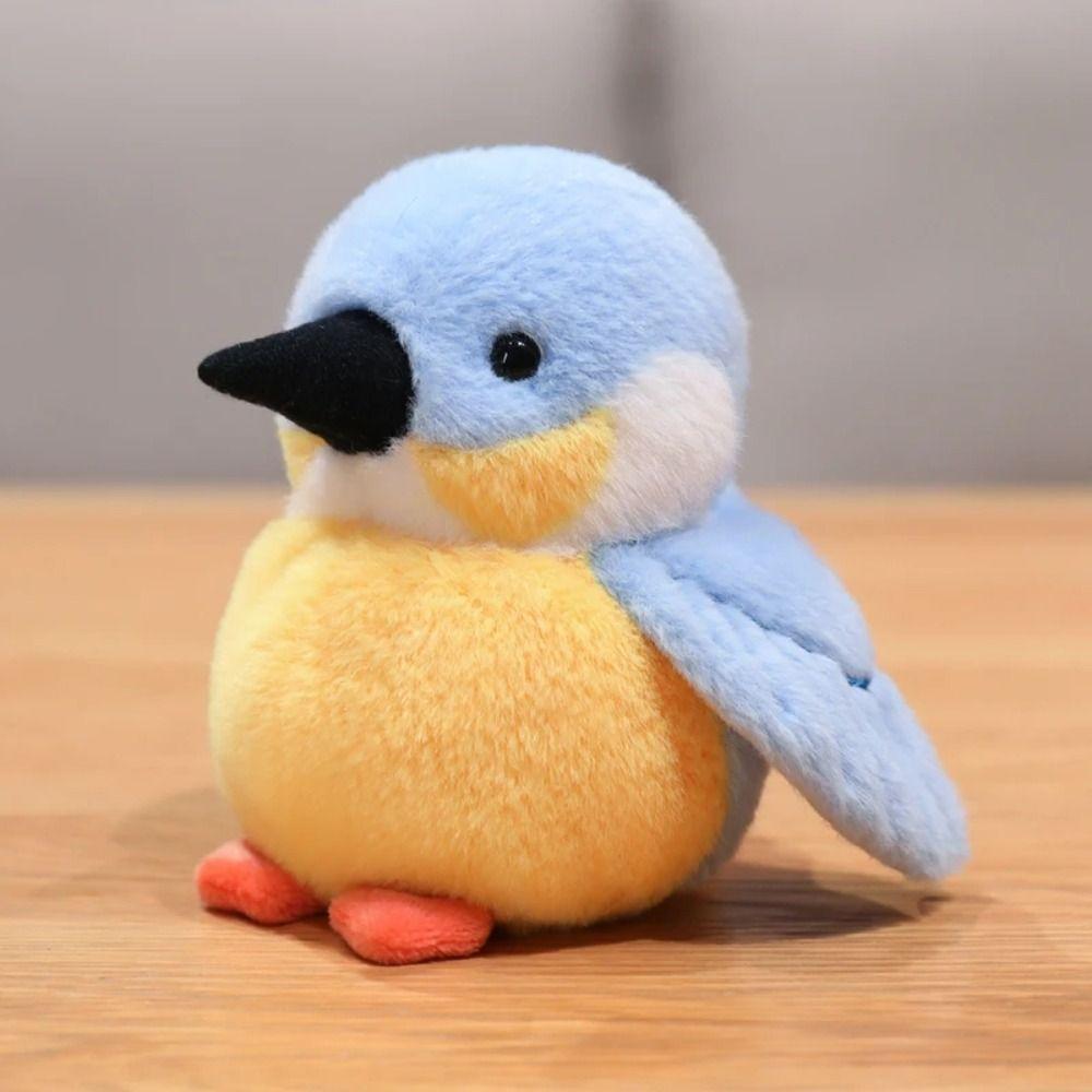 12cm Size Bird Plush Toy Fluffy Material Sound Bird Plush Plush Doll Realistic Bird Doll Kids Gift