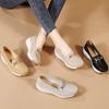 2024 New Spring/autumn Flats Genuine Leather Moccasins Woman Casual Slip-on Loafers Female Black Boat Shoes Big Size 41