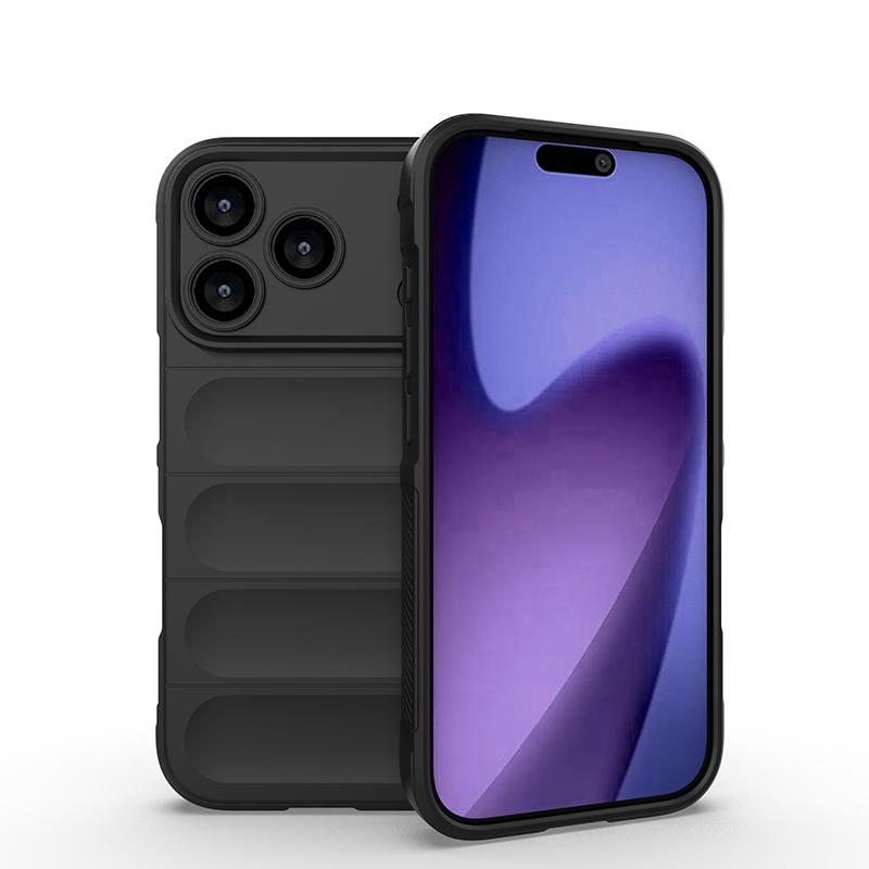 Роскошный противоударный бампер из настоящего силикона для iPhone 17 16 Pro Max Samsung S25 Xiaomi Oppo Honor Google Защита от падений Ударопрочный Однотонная задняя крышка