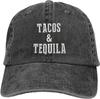 Джинсовая кепка Tacos&Tequila бейсболка Dad Hat Classic Регулируемая спортивная кепка для мужчин и женщин черная кепка Snapback