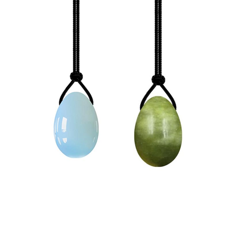 2/3Pc Set Natural Jade Eggs Women Kegel Vaginal Exerciser Female Vaginal Muscle Contraction Yoga Yoni Body Drilled Massage Stone