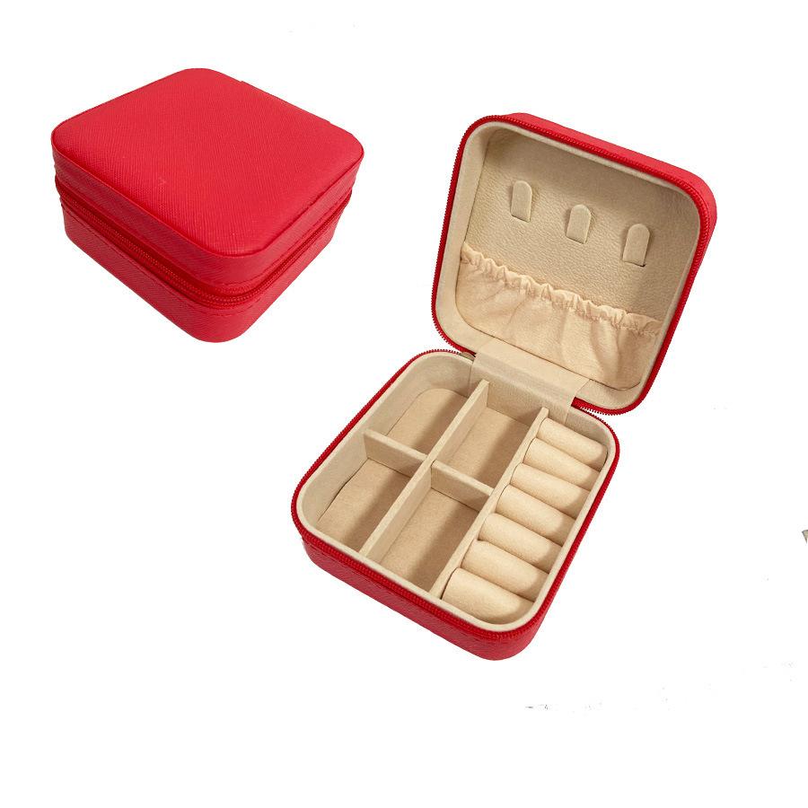 Korean version of simple jewelry box, ring, earrings, trinkets, storage box, travel portable small square box, spot.
