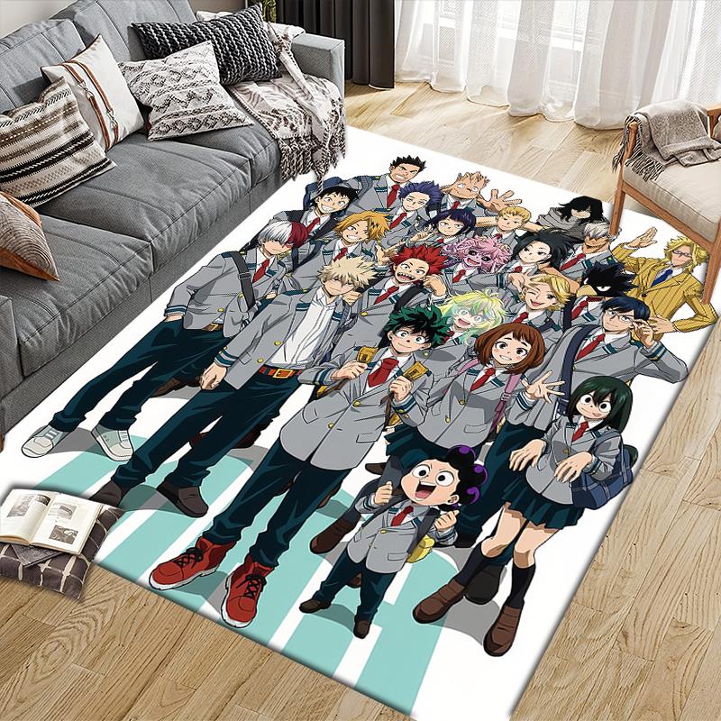 My Hero Academia UA High All Characters Area Rug, MHA Fan Soft Carpet, Great Gift.chl