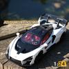 Новый 1:24 McLaren Senna Supercar Scale Car Model Alloy Vehicle Diecast Metal Sound Light Collectable Children's Birthday Toys Car Gift