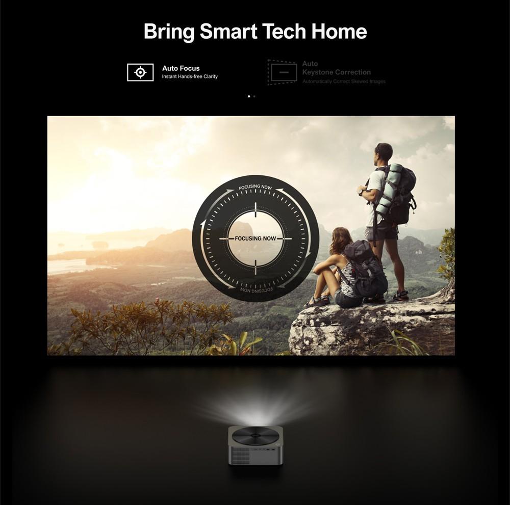 Ultimea Apollo P40 LCD Projector, Full HD Native 1080P 700 ANSI Lumens, 5G WiFi, Keystone Correction, Bluetooth 5.0 Grey