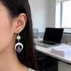 Серьги-подвески из натурального кварца с геометрическим дизайном для модного офисного стиля