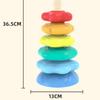 Irregular Square Rainbow Stacker Baby Toy Montessori Toy Stacking Rainbow Tower  Kids