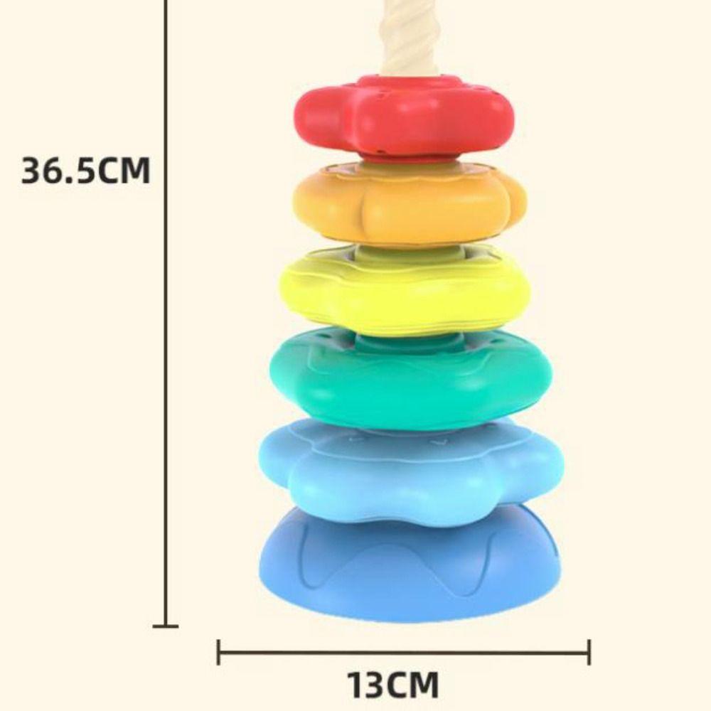 Irregular Square Rainbow Stacker Baby Toy Montessori Toy Stacking Rainbow Tower Kids