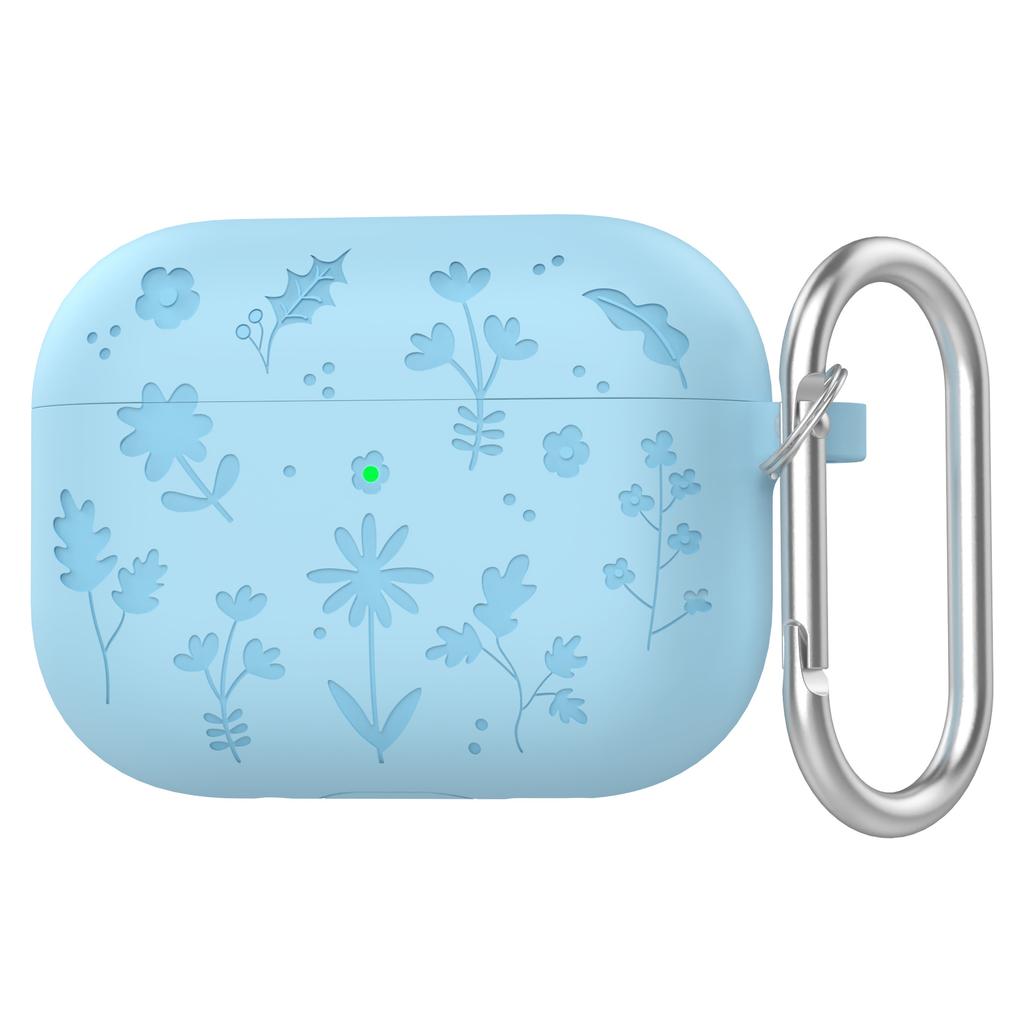 Для AirPods Pro 3 Милый защитный чехол с гравировкой цветка Мягкий силиконовый чехол с полной защитой Противоударный чехол против царапин для AirPods Pro 3