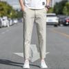 Men's Summer Slim Thin Section Casual Pants Youth Solid Color Simple Straight Nine Pants